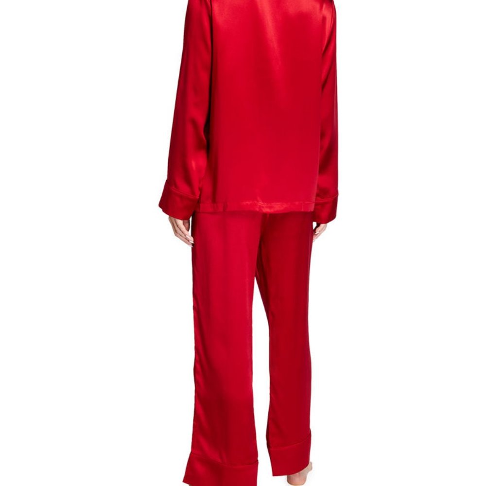🌻Victoria's Secret Red Satin Pajama Set sz Small - Picture 2 of 14